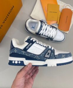 Alternative view of Louis Vuitton Trainer Sneaker Monogram Canvas Blue Virgil Abloh For Men LV