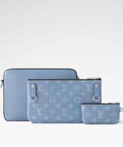 Louis Vuitton Trio Messenger Sky Blue For Men 9.8in/ 25cm M14069 - Image 4