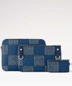 Louis Vuitton Trio Messenger Bag Blue For Men N40694 9.8in/ 25cm - Image 3