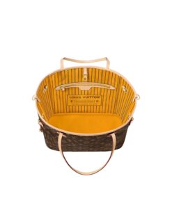 Louis Vuitton Neverfull Bandouliere Inside Out MM Tote Bag 12.2in 31cm Jaune Gold Hardware For Women M11947 - Image 6