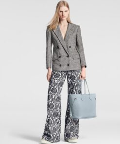 Alternative view of Louis Vuitton Neverfull MM Tote Bag 12.2in/ 31cm Blue Monogram Empreinte Gold Hardware For Women M46482