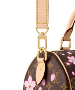 Louis Vuitton LV x TM Speedy Bandouliere 25 Top Handle Bag 9.8in/ 25cm Sakura Brown Gold Hardware For Women M14174 - Image 4