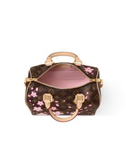 Louis Vuitton LV x TM Speedy Bandouliere 25 Top Handle Bag 9.8in/ 25cm Sakura Brown Gold Hardware For Women M14174 - Image 5