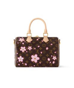 Louis Vuitton LV x TM Speedy Bandouliere 25 Top Handle Bag 9.8in/ 25cm Sakura Brown Gold Hardware For Women M14174 - Image 3