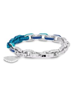 Louis Vuitton LV x YK Paradise Chain Bracelet Blue For Men M0977L