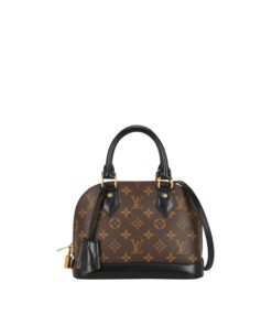 Louis Vuitton Alma BB Top Handle Bag 9.8in/ 24cm Brown Monogram Canvas Gold Hardware For Women