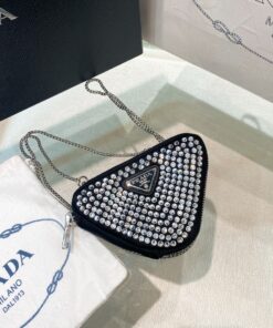 Prada Prada Mini- Pouch With Artificial Crystals Bag Black For Women 3.9 in/ 10 cm 1NR005_2AWL_F0T7O - Image 11