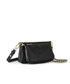 Alternative view of Louis Vuitton Multi Pochette Accessoire Shoulder Bag 9.8in/ 25cm Black Monogram Empreinte Gold Hardware For Women M80399
