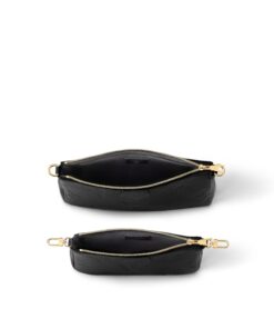 Louis Vuitton Multi Pochette Accessoire Shoulder Bag 9.8in/ 25cm Black Monogram Empreinte Gold Hardware For Women M80399 - Image 5