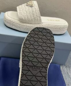 Alternative view of Prada Crochet Flatform Slides White For Women