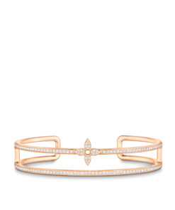 Louis Vuitton Idylle Blossom Two-Row Bracelet, Pink Gold And Diamonds For Women- Q95813 - Image 4