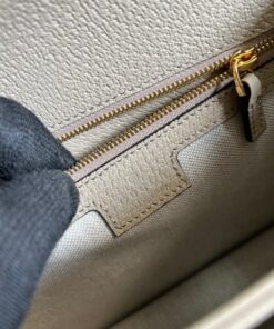 Gucci Ophidia Small Top Handle Bag 9.8in/ 25cm Beige/ White Gold Hardware For Women 651055 UULAG 9682 - Image 12