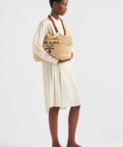 Alternative view of Prada Large Crochet Tote Bag 15.7in/ 40cm Beige‎ For Women 1BG392_2A2T_F0018_V_OOL