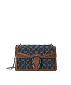 Gucci Dionysus Small Shoulder Bag Dark Blue And Ivory Eco Washed Organic GG Jacquard Deni For Women 11in/28cm 400249 2KQFN 4483 - Image 10