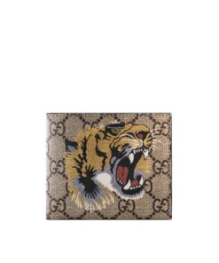 Gucci Tiger Print GG Supreme Bifold Wallet For Men 11cm/4.3in GG 451268 K5Z1N 8666 - Image 10