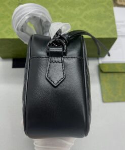 Gucci Marmont Matelasse Shoulder Bag Black For Women 9.5in/24cm - Image 25