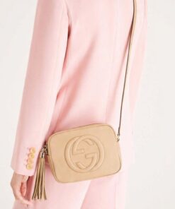 Alternative view of Gucci Soho Disco Small Crossbody Bag 8in/ 21cm Beige Gold Hardware For Women GG 308364