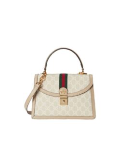 Alternative view of Gucci Ophidia Small Top Handle Bag 9.8in/ 25cm Beige/ White Gold Hardware For Women 651055 UULAG 9682