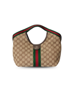 Gucci Giglio Small Tote Bag 9.8in/ 25cm ‎Beige/ Dark Brown Gold Hardware For Women 860845 AAF8L 2547 - Image 13