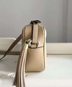 Gucci Soho Disco Small Crossbody Bag 8in/ 21cm Beige Gold Hardware For Women GG 308364 - Image 7