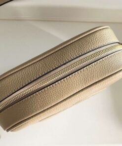 Gucci Soho Disco Small Crossbody Bag 8in/ 21cm Beige Gold Hardware For Women GG 308364 - Image 5