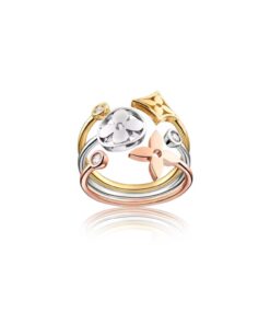 Louis Vuitton Idylle Blossom Ring, 3 Golds And Diamonds For Women- Q9F15Z