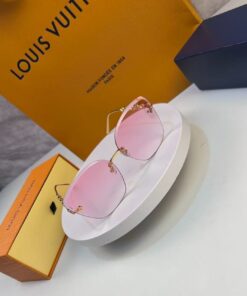 Alternative view of Louis Vuitton LV Jewel Round Cat Eye Sunglasses Pink Gold For Women Z2682U