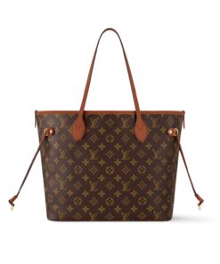 Louis Vuitton Neverfull Inside Out MM Tote Bag 12.2in/ 31cm Tan Gold Hardware For Women M12061