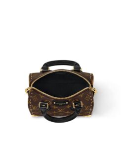 Louis Vuitton Speedy Trunk 20 Top Handle Bag 8.1in/ 20.5cm Monogram Canvas Gold Hardware For Women M13146 - Image 5
