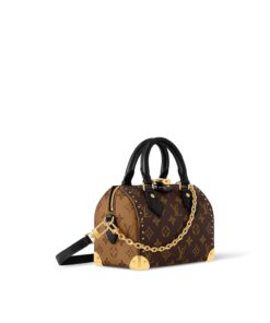 Louis Vuitton Speedy Trunk 20 Top Handle Bag 8.1in/ 20.5cm Monogram Canvas Gold Hardware For Women M13146 - Image 6