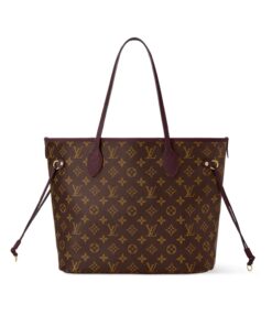 Louis Vuitton Neverfull Inside Out MM Tote Bag 12.2in/ 31cm Wine Gold Hardware For Women M25663