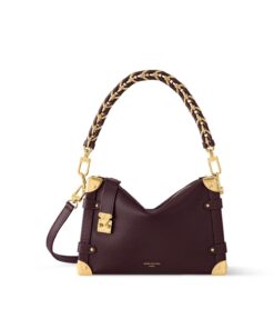 Louis Vuitton Side Trunk MM Shoulder Bag 9.3in/ 23.5cm Wine Red Gold Hardware For Women M25669