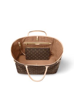 Louis Vuitton Neverfull GM Tote Bag 15.4in/ 39cm Beige Monogram Gold Hardware For Women M40990 - Image 11