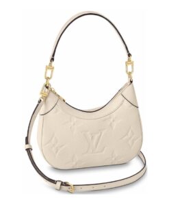 Louis Vuitton Bagatelle Monogram Empreinte Creme Beige For Women 8.7in/22cm M46099