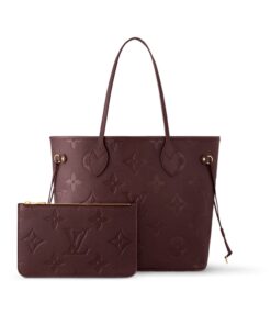 Louis Vuitton Neverfull MM Tote Bag 12.2in/ 31cm Wine Gold Hardware For Women M46599 - Image 4
