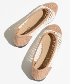 Alternative view of Chanel Raffia Ballet Flats White/Beige For Women G46352-B19806-NAFBO