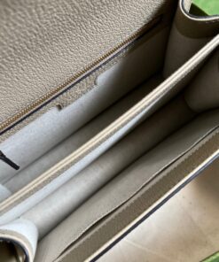Gucci Ophidia Small Top Handle Bag 9.8in/ 25cm Beige/ White Gold Hardware For Women 651055 UULAG 9682 - Image 8