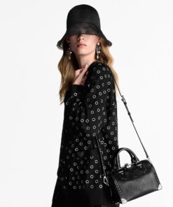 Alternative view of Louis Vuitton Speedy Trunk 20 Top Handle Bag 8.1in/ 20.5cm Black Silver Hardware For Women M14575