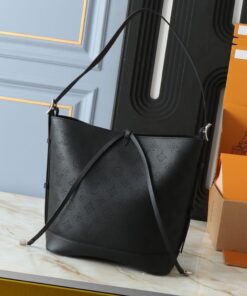 Alternative view of Louis Vuitton Flore Perforated Mahina Handle Bag Black 28cm M12139