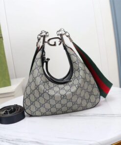 Alternative view of Gucci GG Attache Small GG Supreme Canvas Shoulder Bag Beige Blue 23Cm 699409 96GRN 4082