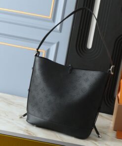 Louis Vuitton Flore Perforated Mahina Handle Bag Black 28cm M12139 - Image 3