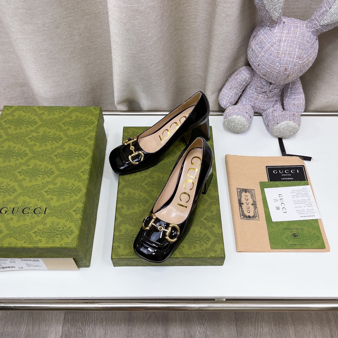 Gucci Mid-Heel Ballet Flat With Horsebit Black For Women - Image 2