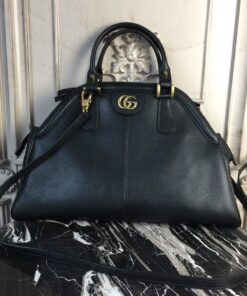 Gucci Re(Belle) Large Top Handle Bag Black For Women 15.75in/40cm GG