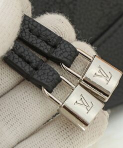 Louis Vuitton Flore Perforated Mahina Handle Bag Black 28cm M12139 - Image 8
