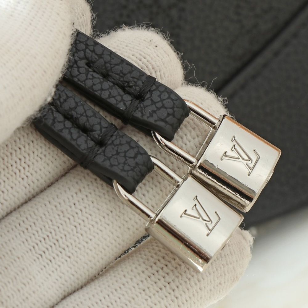 Louis Vuitton Flore Perforated Mahina Handle Bag Black 28cm M12139 - Image 8