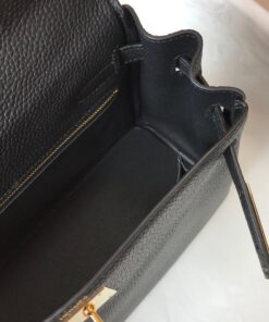 Hermes Kelly 28 Retourne Togo Black For Women 11in/28cm - Image 6