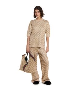 Alternative view of Gucci Giglio Large Tote Bag 21.3in/ 54cm Beige/ Brown Gold Hardware For Women 853971 FAFFP 2547