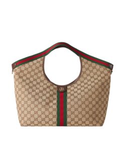Gucci Giglio Large Tote Bag 21.3in/ 54cm Beige/ Brown Gold Hardware For Women 853971 FAFFP 2547