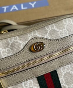 Gucci Ophidia Mini GG Bag Beige And Ebony GG Supreme Canvas, With Beige For Women 7in/17.5cm GG - Image 4