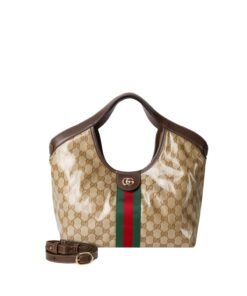 Gucci Giglio Small Tote Bag 9.8in/25cm Sand And Brown For Women ‎‎860845 FAF1L 9653
